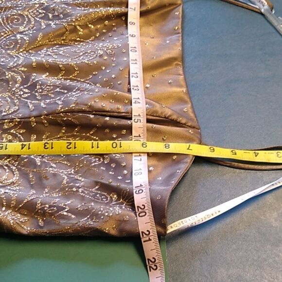 Masquerade Brown/Gold Sequin Embellished Women's 18 Cocktail Dress - Picture 6 of 7